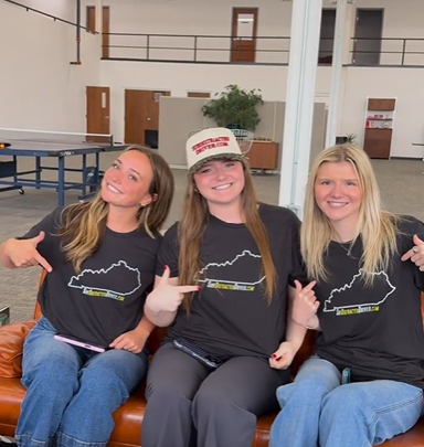Guests in matching custom Kentucky tees